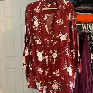 Torrid Floral Dress Shirt